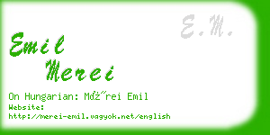 emil merei business card